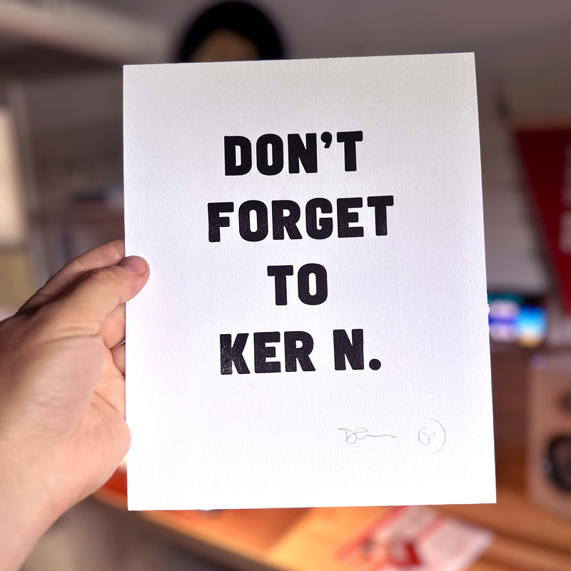 Don't Forget Print