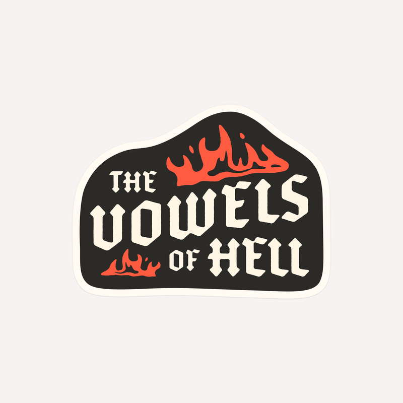 Vowels of Hell Sticker